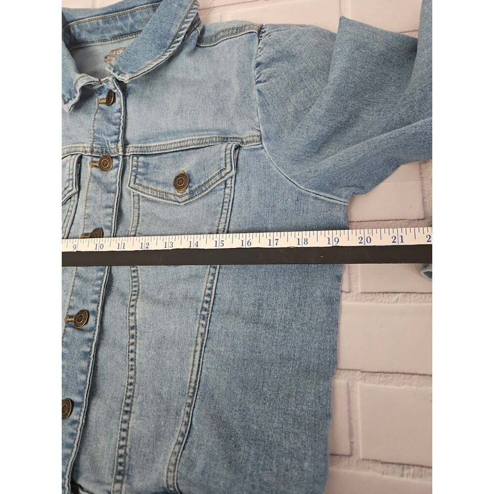 Falls Creek Denim Jacket Girls Size large Long Sleeve Button Up jean jacket - Picture 9 of 12